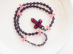 Rosary with Jasper / Amethyst beads